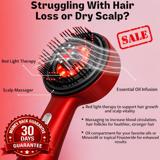 Scalp ball massage application comb